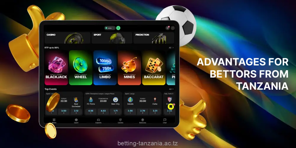 Parimatch is popular among Tanzanian players thanks to its wide range of benefits