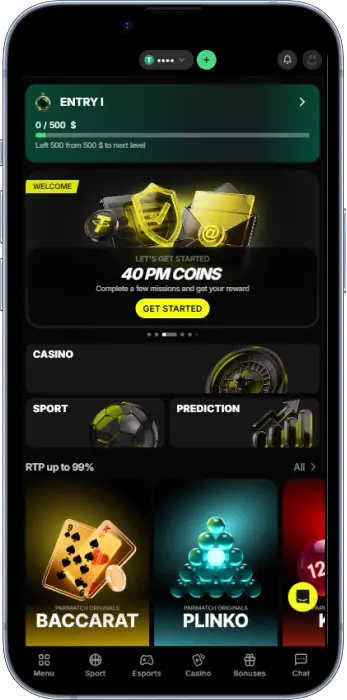 The best games and providers are available to players from Tanzania on the Parimatch app