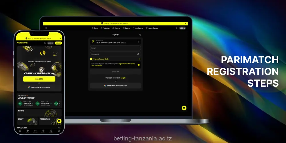 Simple Instructions for Signing Up on Parimatch Tanzania