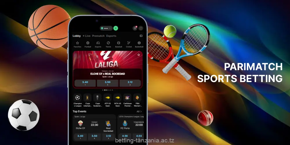 Parimatch offers users from Tanzania the opportunity to place bets in both pre-match and live modes