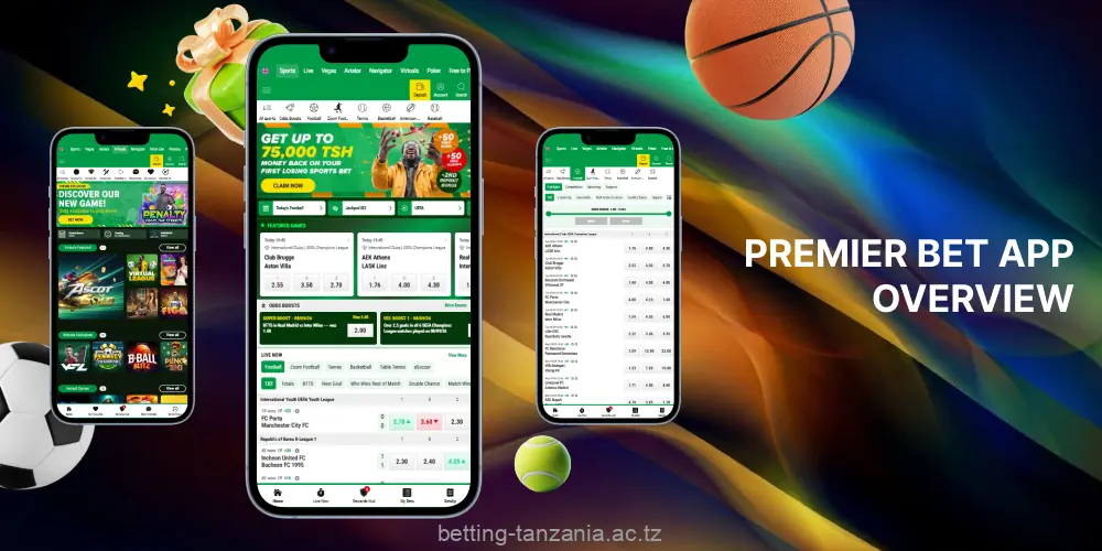 As one of the largest bookmakers in the sports betting industry, Premier Bet offers a free app for players from Tanzania