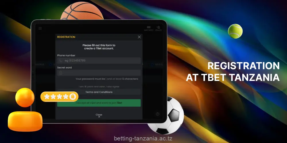 Registering with TBet in Tanzania is a quick and easy process