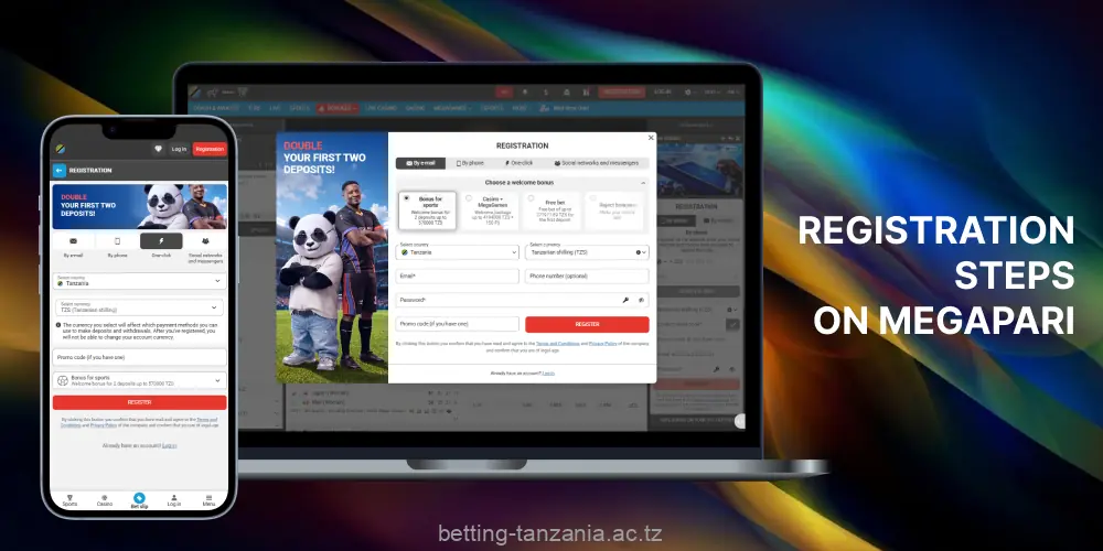 Megapari offers multiple ways for users in Tanzania to create an account