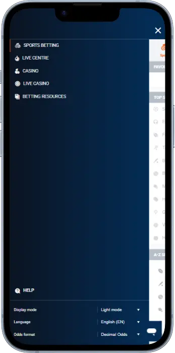 Main menu interface in the Pinnacle Tanzania application