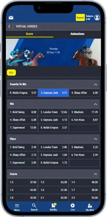 Tanzanian players are able to bet on virtual sports through the Gal Sport Betting app
