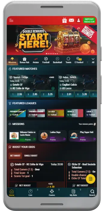 The Meridianbet Tanzania app allows you to bet on sports and play casino games