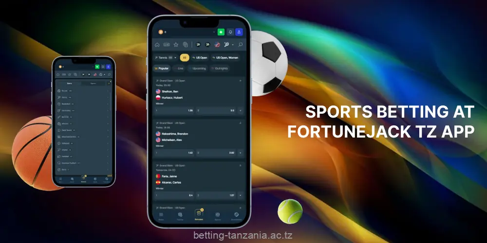 The Fortunejack app offers players from Tanzania an extensive sportsbook