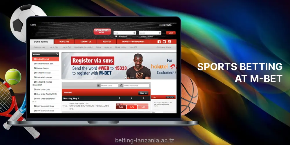 Betting Markets at M-Bet sportsbook for players from Tanzania