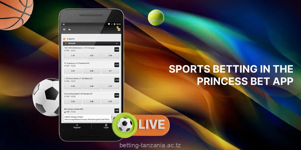 The Princess Bet App gives Tanzanian bettors access to a wide range of sports betting options