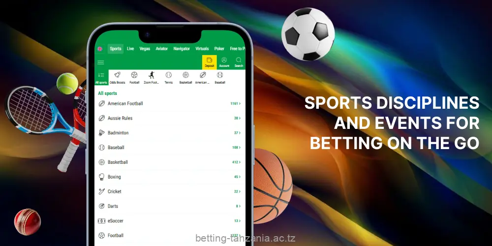 Premier Bet App offers Tanzanian customers to make pre-match and live bets, covering many sports