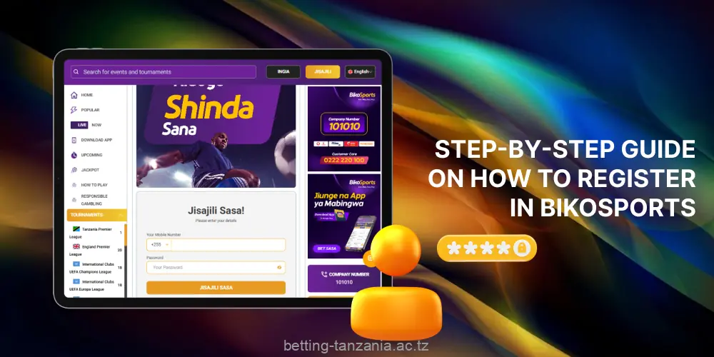 The Bikosports registration procedure in Tanzania takes only a few minutes and grants quick access to betting