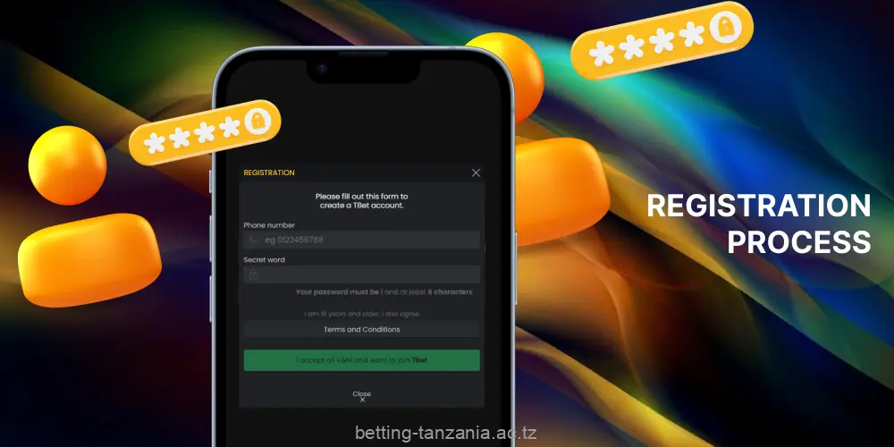 Registering with Tbet Tanzania is access to betting and other features of the platform