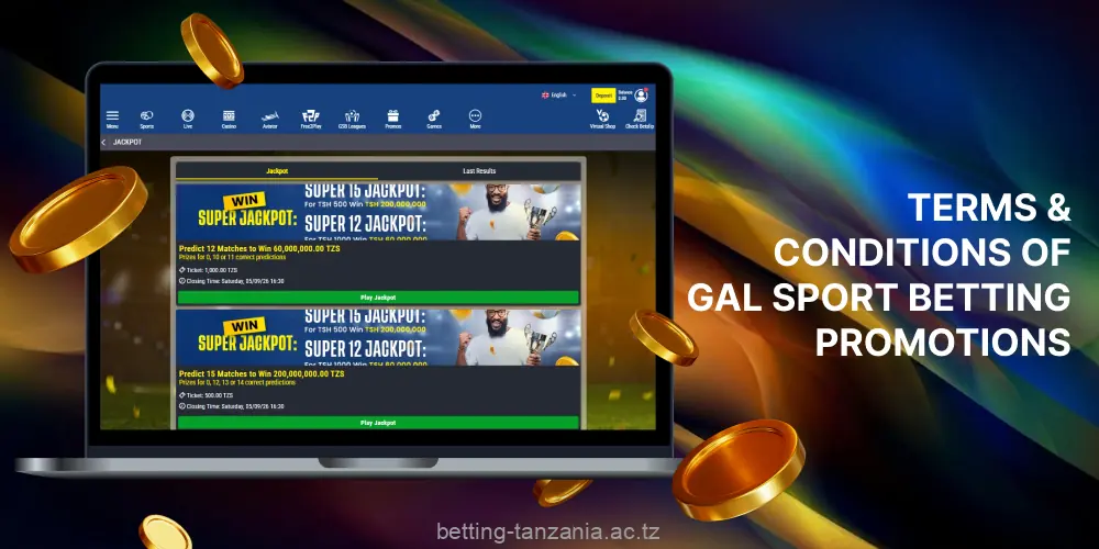 Gal Sport Betting Jackpot for players from Tanzania