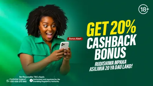 WasafiBet Cashback Bonus On Lost Bet