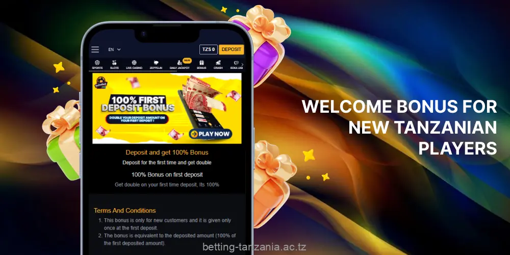 Sokabet offers a first-deposit bonus for new players from Tanzania