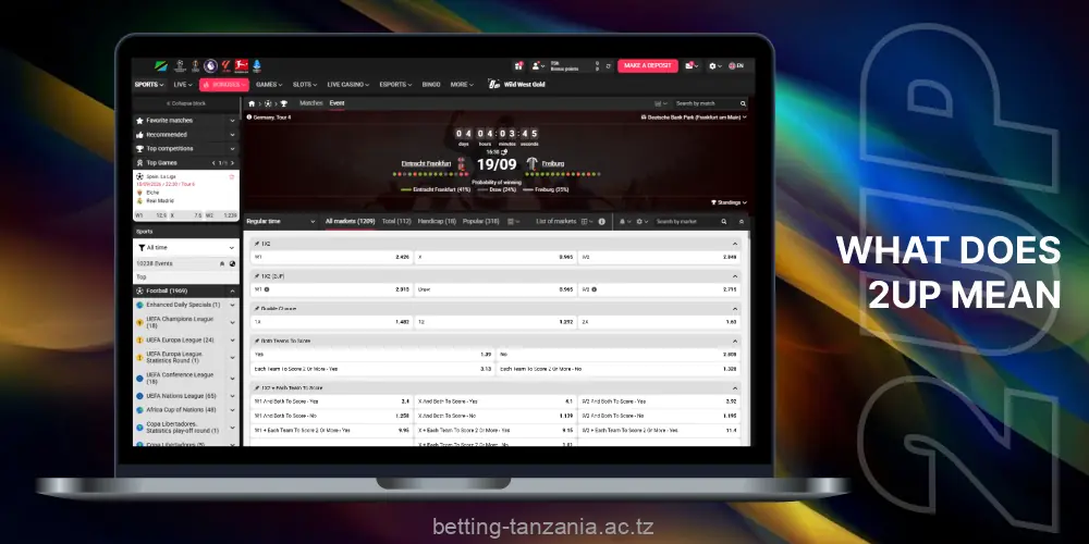 Principles of 2Up for sports betting by players from Tanzania