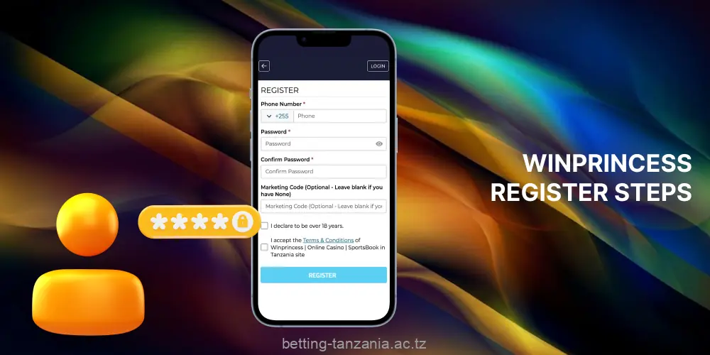 Step-by-step guide on how to create a WinPrincess account for players from Tanzania